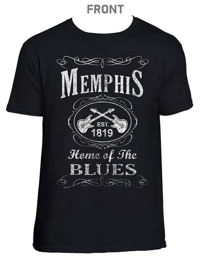 [M6185] Memphis T-Shirt - Blk & Wht Est.