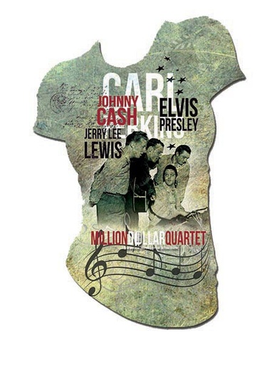 [Q5285] Million Dollar Quartet T-Shirt Ladies - Sepia